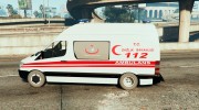Mercedes Sprinter Turkish Ambulance for GTA 5 miniature 2