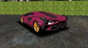 2020 Lamborghini Sian FKP 37 для GTA San Andreas миниатюра 3