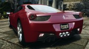 Ferrari 458 Italia 2010 v2.0 для GTA 4 миниатюра 3