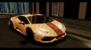 Lamborghini Huracan 2014 Gucci style для GTA San Andreas миниатюра 5