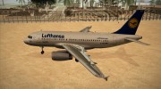 Airbus A319 Lufthansa для GTA San Andreas миниатюра 2