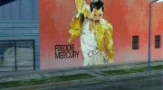 Freddie Mercury Art Wall для GTA San Andreas миниатюра 1