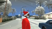 Красная шапка Санты Клауса for GTA San Andreas miniature 6