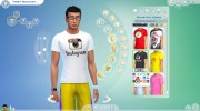 Футболки Social Media Male T-Shirt para Sims 4 miniatura 11