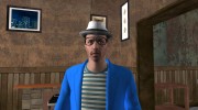Skin HD GTA V Online парень в синем for GTA San Andreas miniature 2