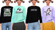 Super Cute Sweatshirts for Sims 4 miniature 2
