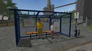 Автобусная остановка v 1.1 for Farming Simulator 2017 miniature 3