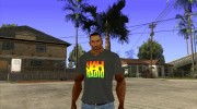 CJ в футболке (K JAH) для GTA San Andreas миниатюра 1
