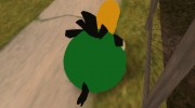Green Bird from Angry Birds для GTA San Andreas миниатюра 3