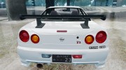 Nissan Skyline R34 GT-R Z-tune для GTA 4 миниатюра 4