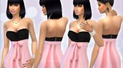 Yes Mini Dress для Sims 4 миниатюра 3