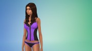 Lace Detail Bustier Set для Sims 4 миниатюра 4