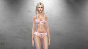 Valeria Lace Lingerie Set para Sims 4 miniatura 2