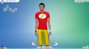 Футболка Флэш для Sims 4 миниатюра 1