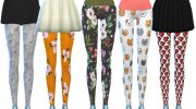 Tumblr Themed Leggings Pack Ten for Sims 4 miniature 3