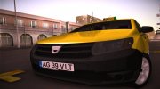 2016 Dacia Logan 2 - Taxi Valentin для GTA San Andreas миниатюра 3