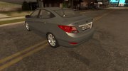 Hyundai Solaris 2011 для GTA San Andreas миниатюра 4