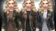 Fur Jacket для Sims 4 миниатюра 1