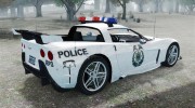 Chevrolet Corvette Z06 Police para GTA 4 miniatura 5