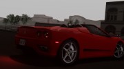 2000 Ferrari 360 Spider (US-Spec) для GTA San Andreas миниатюра 2