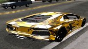 Lamborghini Aventador LP700-4 Gold Baku Luxury for GTA San Andreas miniature 2