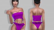 Ruffle Bikini для Sims 4 миниатюра 1
