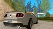 Ford Mustang 2011 Convertible для GTA San Andreas миниатюра 4