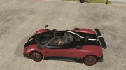 Pagani Zonda Cinque для GTA San Andreas миниатюра 2
