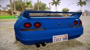Nissan Skyline R33 GT-R V-Spec 1995 for GTA San Andreas miniature 8