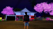 Japanese Castle CJ House and Beautiful Sakura Trees para GTA San Andreas miniatura 5