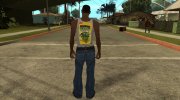 Белая майка Teenage Mutant Ninja Turtles (2003) para GTA San Andreas miniatura 2