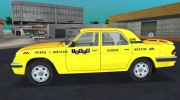 ГАЗ 31105 такси для GTA Vice City миниатюра 2
