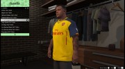 Футболка Arsenal Away Kit для Франклина для GTA 5 миниатюра 3