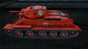 Т-34 (ко Дню Победы легендарный Т-34 в красном) для World Of Tanks миниатюра 2