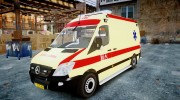 Mercedes-Benz Sprinter 311 cdi Belgian Ambulance for GTA 4 miniature 1