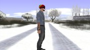 Skin GTA Online в гримме и радужной шапке для GTA San Andreas миниатюра 3