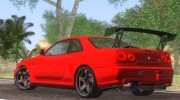 Nissan Skyline GT-R(BNR34) Tuned для GTA San Andreas миниатюра 3