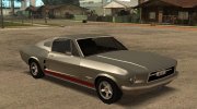 Ford Mustang 1970 Improved (Low Poly) для GTA San Andreas миниатюра 1