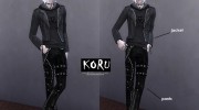 Male jacket and pants for Sims 4 miniature 2