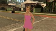 Helena in a pink dress для GTA San Andreas миниатюра 3