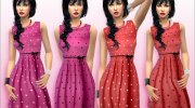PolkaDot Dress New for Sims 4 miniature 2