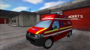 Volkswagen T5 Pompierii Smurd (Ambulance) para GTA San Andreas miniatura 1