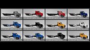 Kenworth T880 Flatbed Towing Big Trucks Day Cab 2014 for BeamNG.Drive miniature 9