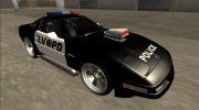 1996 Chevrolet Corvette C4 Police LVPD para GTA San Andreas miniatura 2