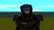 Шепард (мужчина) в Шлеме-респираторе из Mass Effect для GTA San Andreas миниатюра 1