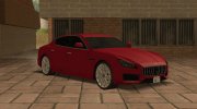 2018 Maserati Quattroporte (Low Poly) para GTA San Andreas miniatura 3