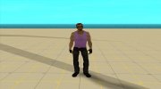 Postal dude в фиолетовой майке для GTA San Andreas миниатюра 2