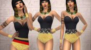 Egyptian Swimsuit Nefer para Sims 4 miniatura 2