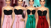 Yes Mini Dress para Sims 4 miniatura 2