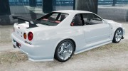 Nissan Skyline R34 GT-R Z-tune для GTA 4 миниатюра 5
